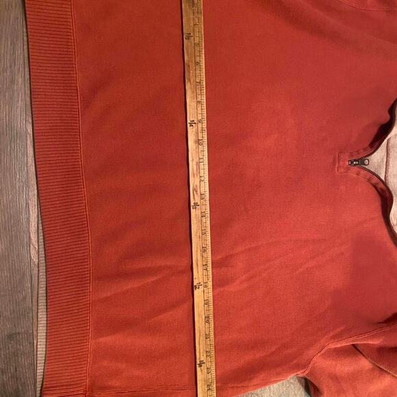 Mens pendleton quarter zip orange peach classy quarter zip pullover - Picture 6 of 7